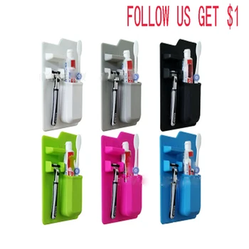 

Silicone Bathroom Organizer Mighty Seamless Toothbrush Holder Razor Storage