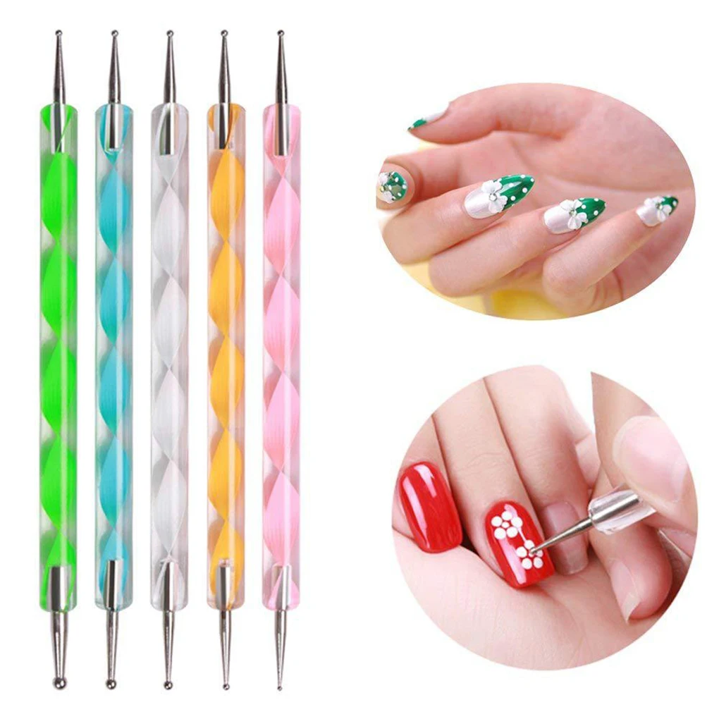 Набор кисточек для ногтей, набор ручек для украшения ногтей, лента для чередования, 12 цветов, стразы, набор паллет, принадлежности для маникюра