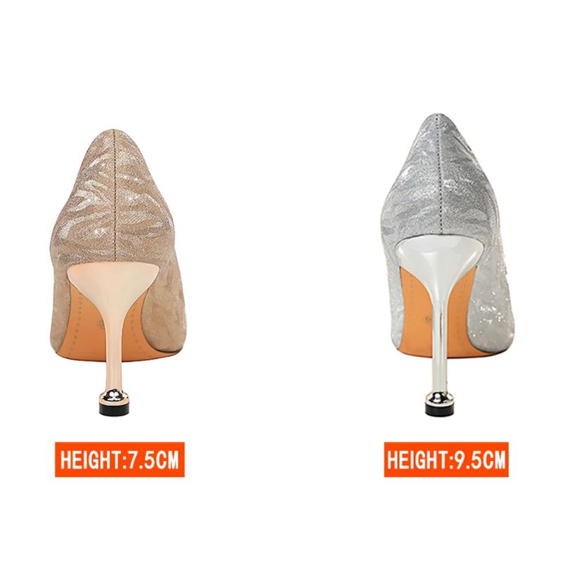 2020 новые дизайнерские Для женщин блестками золото серебро ботинки на каблуках