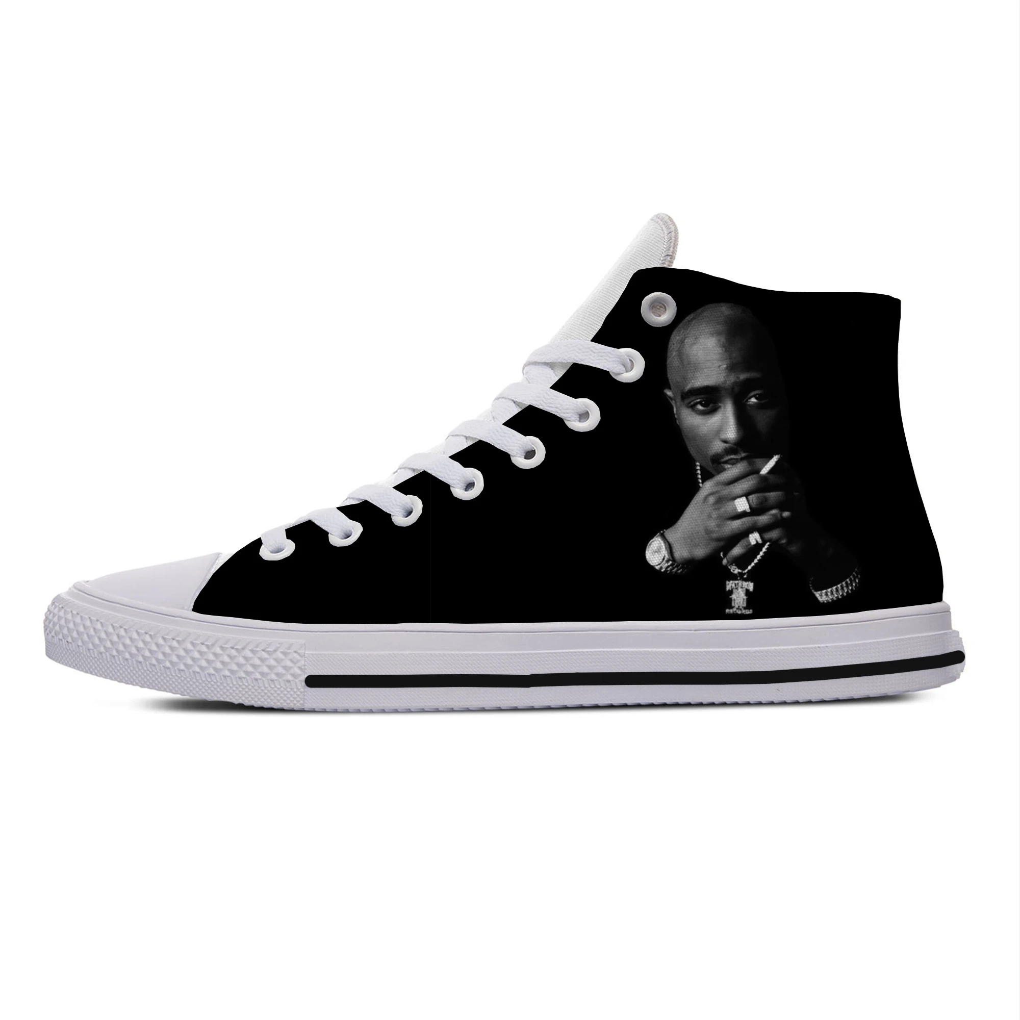 Г. Новая модная летняя повседневная обувь 2Pac Tupac Shakur Icon Rap легкая парусиновая обувь для отдыха дышащие модные плимсоллы