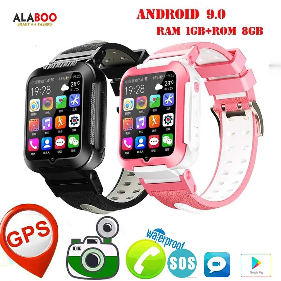 US $54.96 Android 9 Smart 4G Remote Camera GPS WIFI Kid Student Men Wristwatch Video Call Monitor Trace Location Google Play Phone Watch