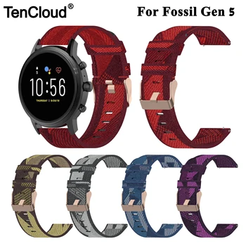 

Nylon Strap Band For Fossil Gen 5 Carlyle HR Wrist Band For Gen 5 Carlyle/Julianna/Garrett Bracelet Breathable Adjustable Belt
