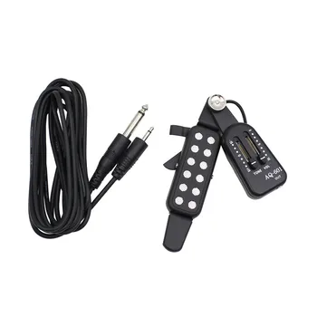 

Black 12 Holes Metal Pickup Amplifier w/ Tuner Cable Acoustic Guitar Parts