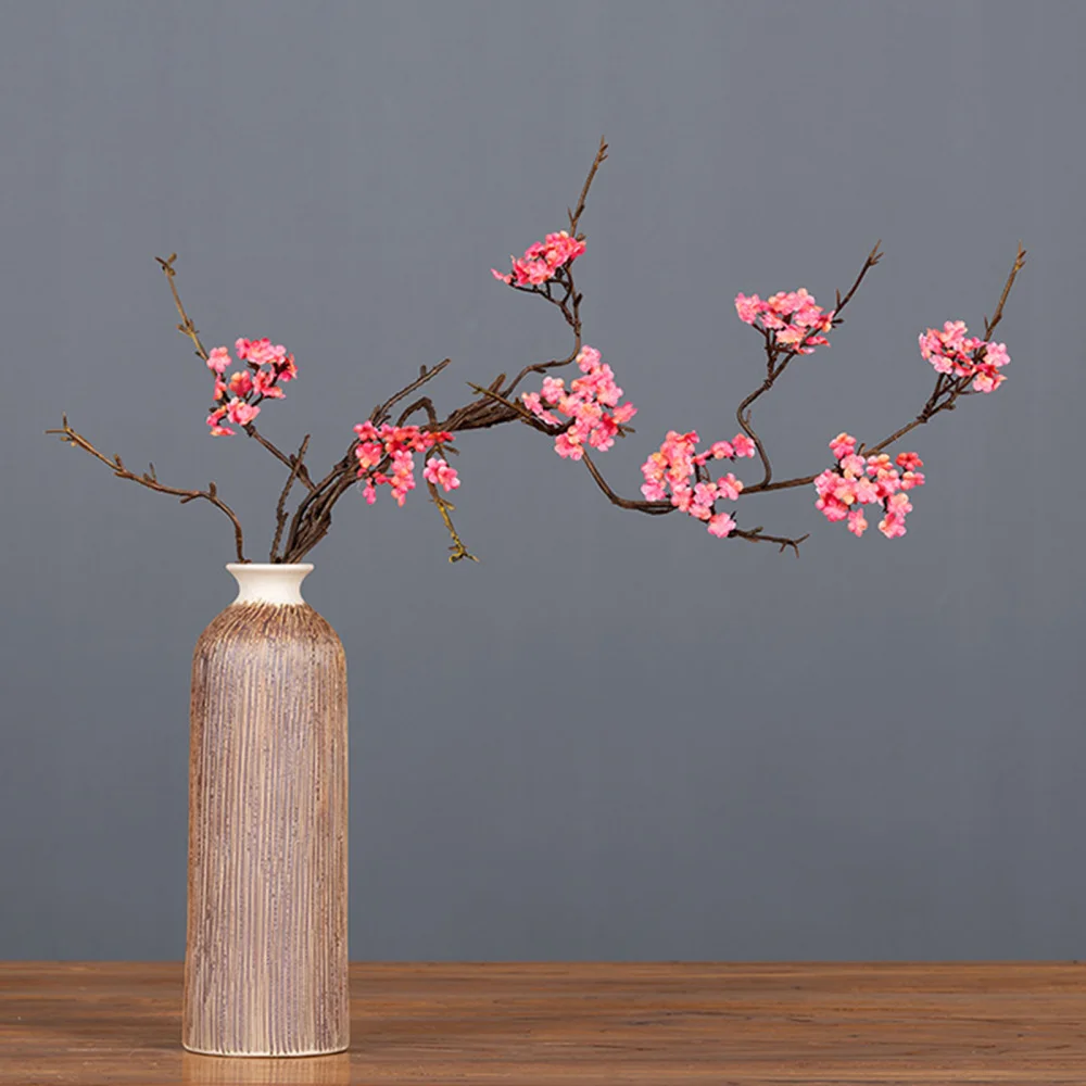 Simulation Cherry Vine Blossom Small Floral Branches Fake Plants 87cm