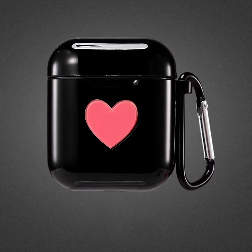 Чехол для наушников с розовым сердцем для Apple Airpods, силиконовый чехол, беспроводной Чехол для наушников с Bluetooth для Apple Airpods, защитный чехол