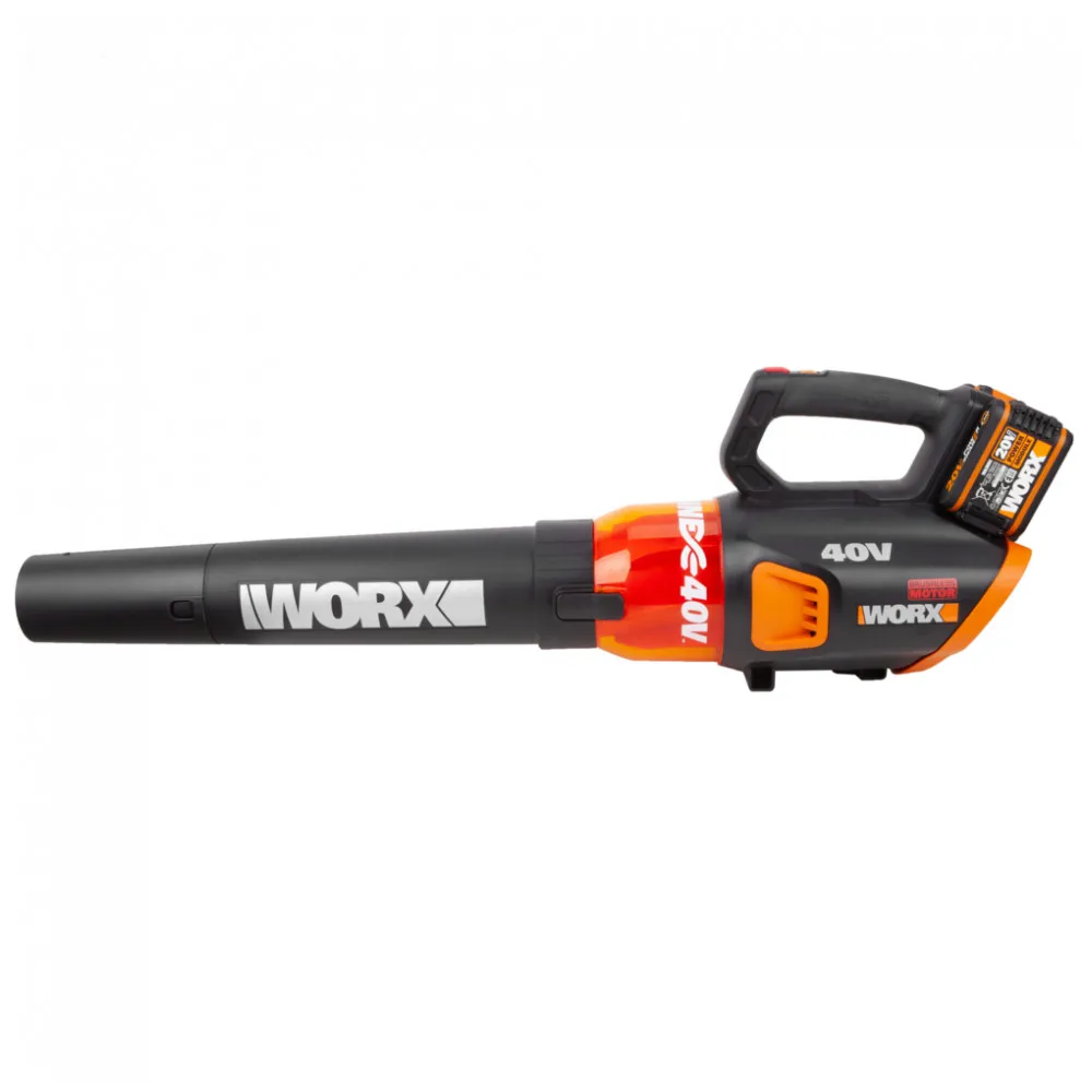 Воздуходувка WORX WG584E аккумуляторная 40 В бесщеточная 2*2,0 Ач двойное ЗУ 2x2A