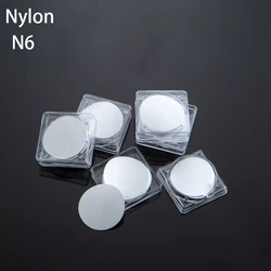 50 pièces/100 pièces/boîte de Membrane microporeuse N6 en Nylon, Membrane filtrante hydrophobe de laboratoire 