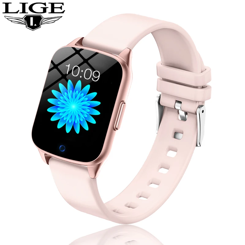 LIGE умные часы для женщин Водонепроницаемый IOS Android телефон смарт женские частота