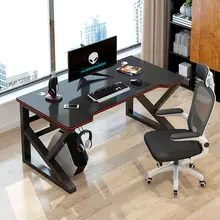 Table d'ordinateur de bureau noire, ancre pour famille, combinaison de table de jeu cool pour garçon, robuste, haut de gamme, mobilier de bureau