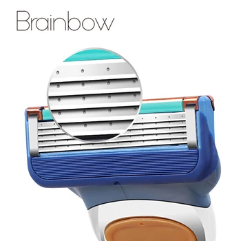 

Brainbow 4pcs/pack 5 Layer Blades Shaving Razork Blades for Men Power Face Care Shaver Blades Replacement Compatible