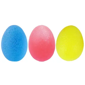 

Silicone Egg Shape Grip Ball Hand Fitness Finger Stretch 3 Tighten Resistors Soft Medium Hard For Hand Training 1pcs