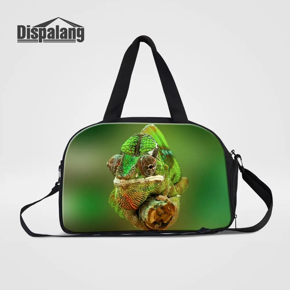 Travel Bag12 Пользовательские животных ящерица дорожные сумки для мужчин открытый плечо Duffle с обувь карман мальчиков студентов через плечо выходные - Цвет: Travel Bag12