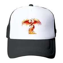 3D небо пламя Феникс летний модный дизайн открытый спортивный грузовик водительская шляпа сетка бейсболка