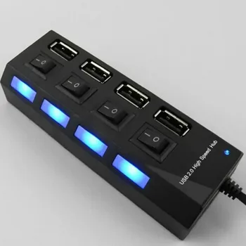 

USB Hub 3.0 USB Splitter Multi USB 2.0 Hub Multiple 4 Port Hab Splitters With Power Adapter Computer Accessories Hub For PC