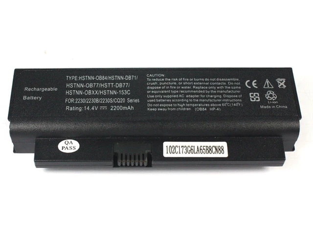 Batterie ordinateur portable HSTNN-OB84 pour (entre autres) HP 2230s -  4600mAh - batterie appareil photo