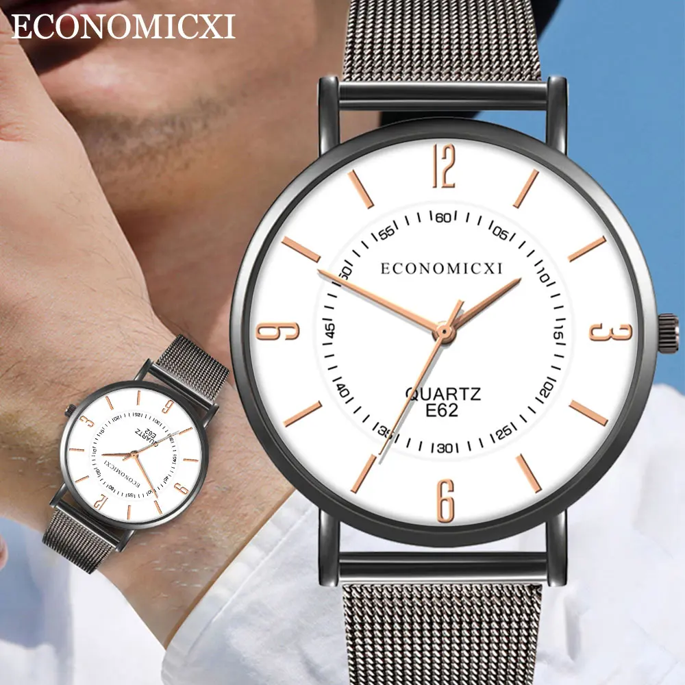 2019 New Casual Men Quartz Watch Simple Double Dial Men's Watches Relogio Masculino Male Business Wrist Watch