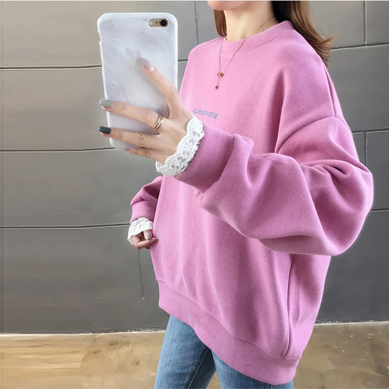 Womens Fashion Hoodies Without Hood Fashion Womens Letter Print Long Sleeve Sweatshirt Pullover Casual Tops Blouse Sudadera