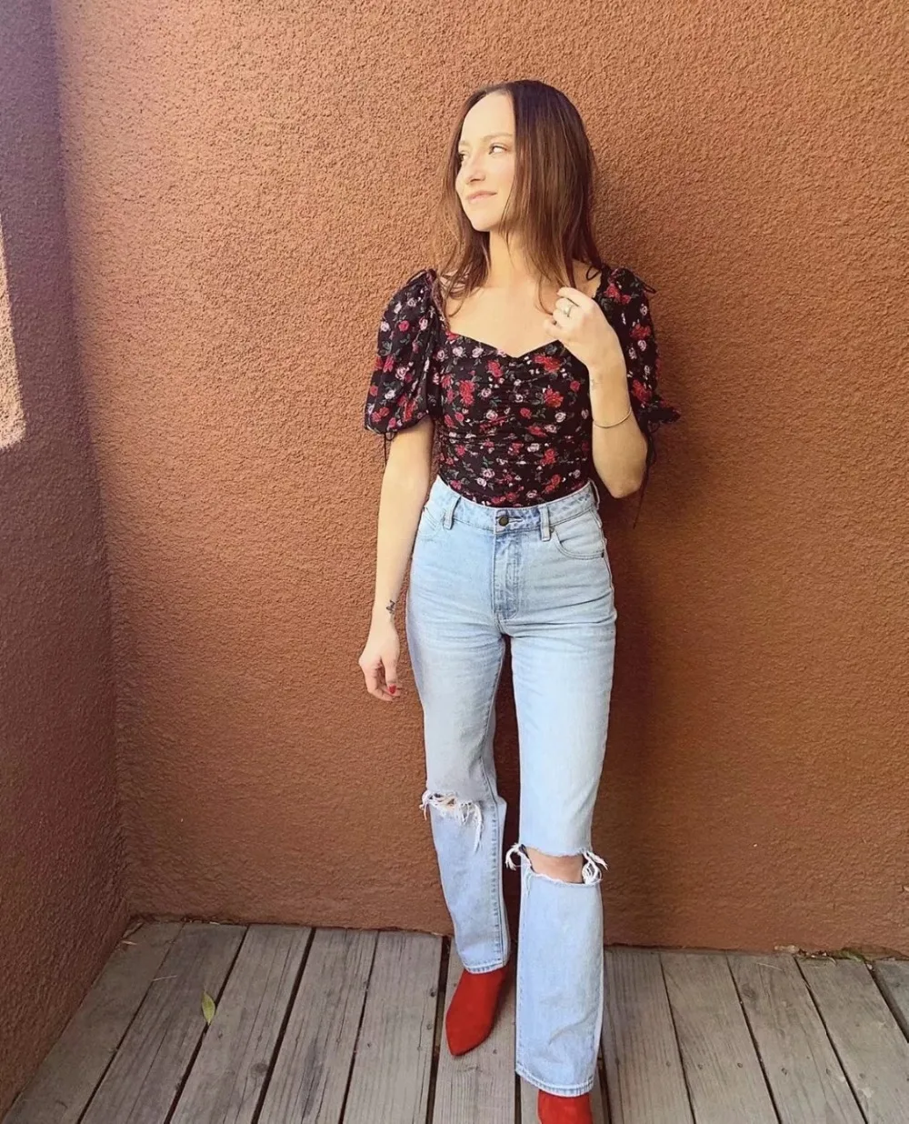 Увядший модный блогер винтажный цветочный принт квадратный воротник blusas mujer de moda кимоно рубашка женские топы и блузки
