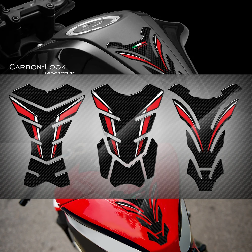 For Honda Hornet CB600F CB650F CB250 CB1000R 3D Carbon-look Motorcycle Tank Pad Protector Sticker