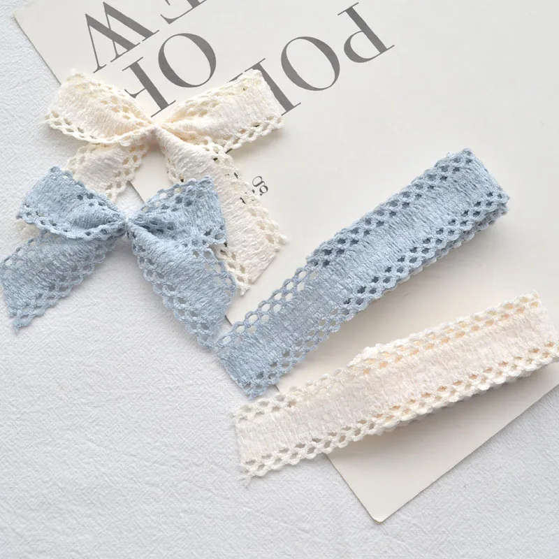 Hollow Lace Polyester Webbing Ribbon - 25MM, 1 Yard for DIY Hair Accessories & Head Jewelry