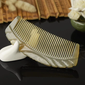 

6 Styles Natural Ox Horn Hair Comb Health Massage Care Brush Yak Horn Comb No Static Comb Hairdressing Comb G1021