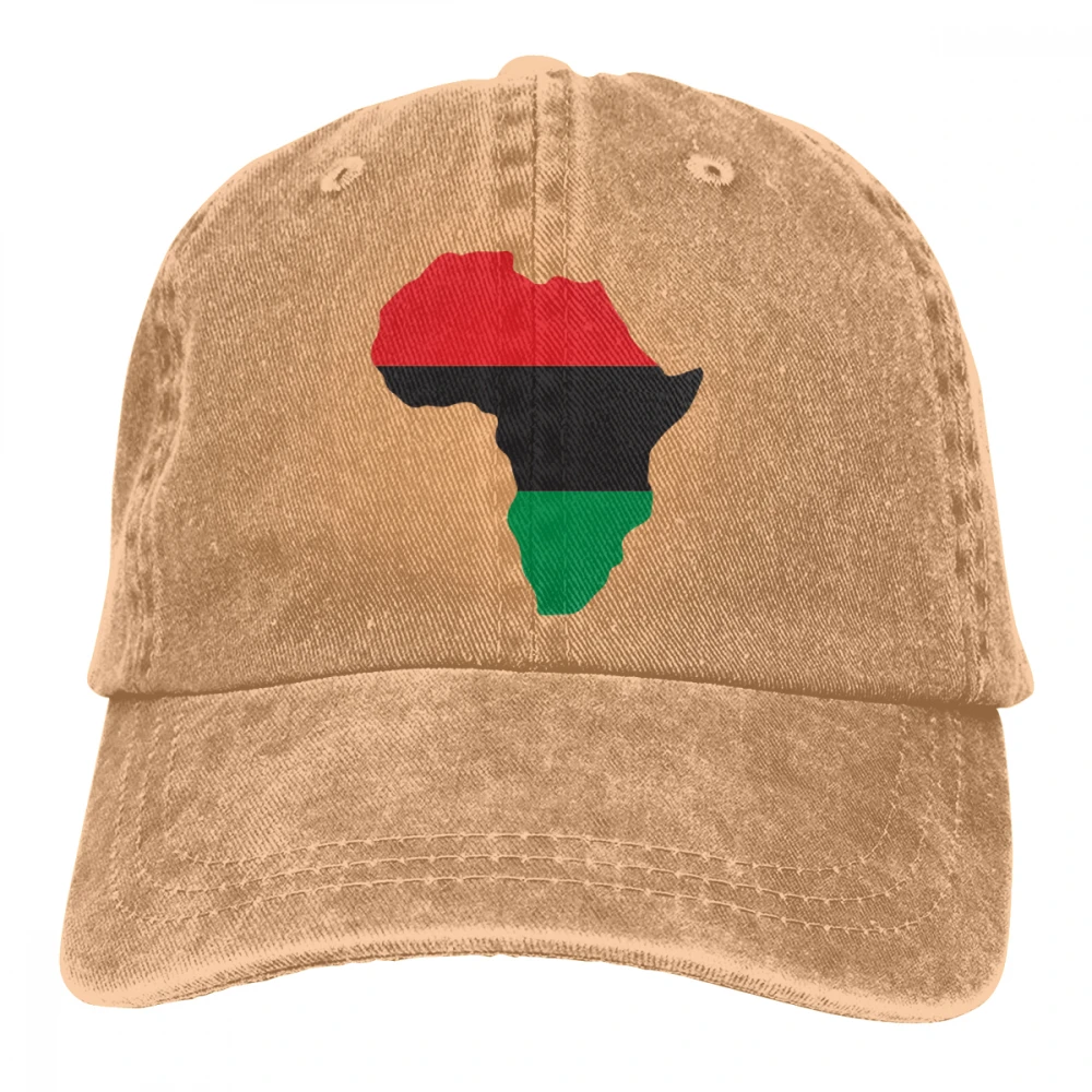 Африканская Форма Пан Африканский флаг Casquette натуральный унисекс Мужские Женские джинсовые бейсболка с ремешком кепки Регулируемый Гольф папа шляпа