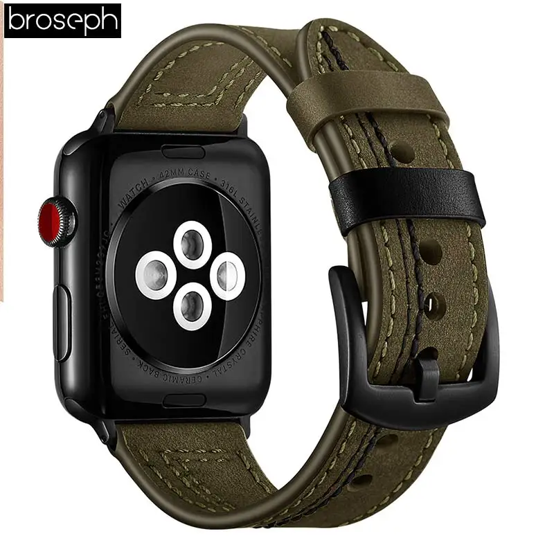 Кожаный ремешок для часов apple Watch, 4 ремешка, 40 мм, 44 мм, ремешок для часов, браслет для iwatch, 42 мм, 38 мм, аксессуары для браслетов
