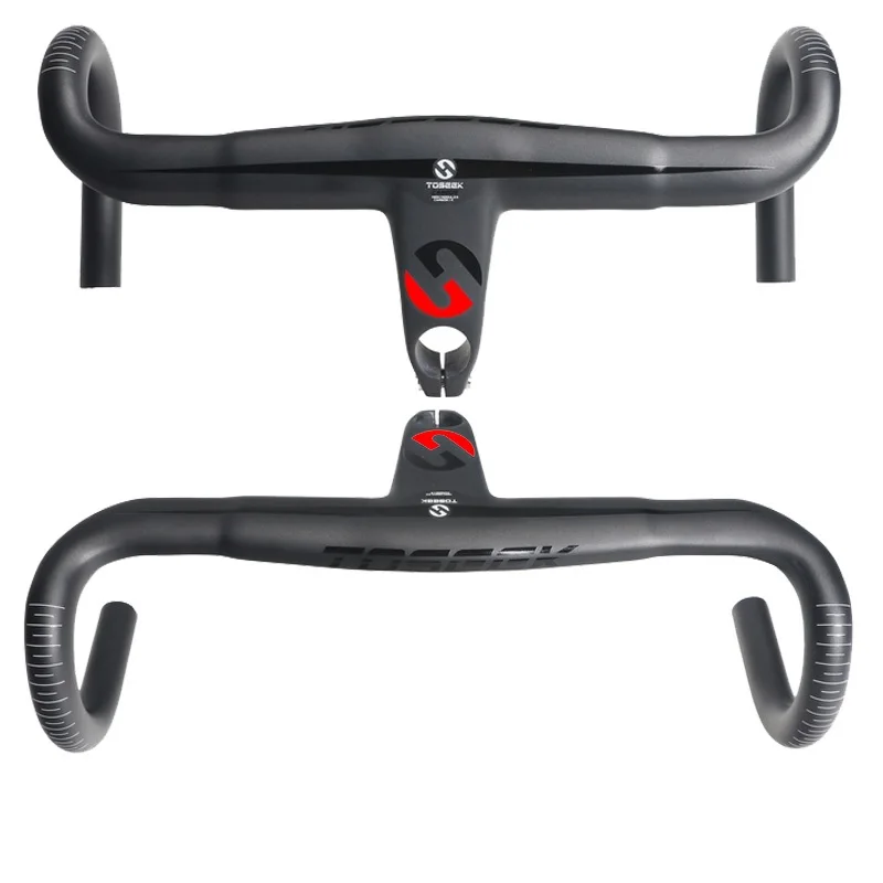 TOSEEK руль для велосипеда дороги матовая UD углеродное волокно интегрированный со