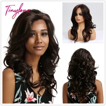 Крошечные LANA черные коричневые светлые волнистые парики на кружеве для черных женщин парик на шнурке Длинные Синтетические волосы парики средняя часть термостойкие
