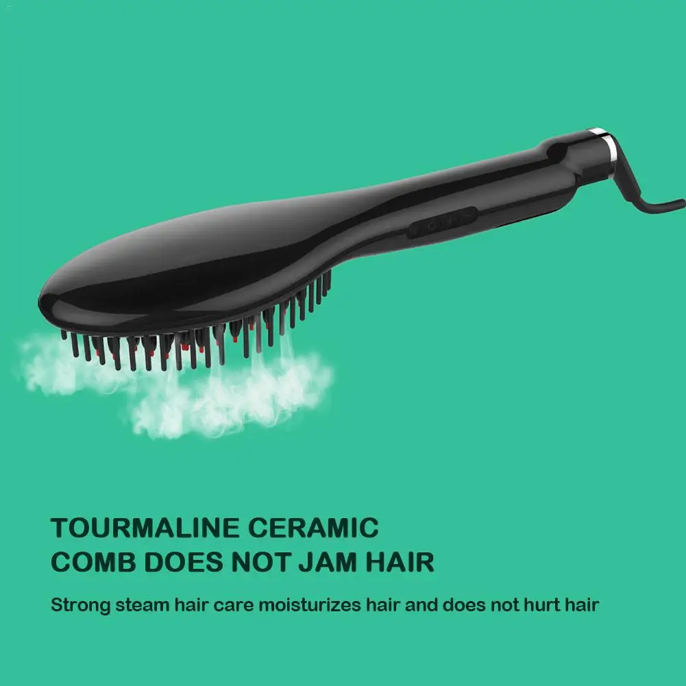 

Straighter Hair Comb With LCD Screen Display Temperature Spray Comb Splint Hair Curler Hairdressing Tools