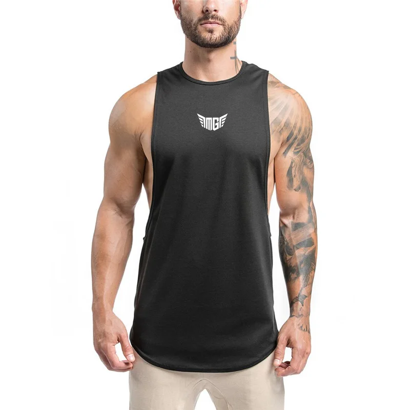 

New Brand Cotton Fashion Gyms Clothing Bodybuilding Tank Tops Men Shirt Fitness Vest Singlet Sleeveless Shirt Muscle Undershirt