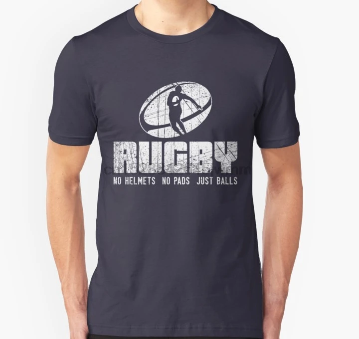 Мужская футболка регби без шлемов подкладок просто шары смешной Цитата