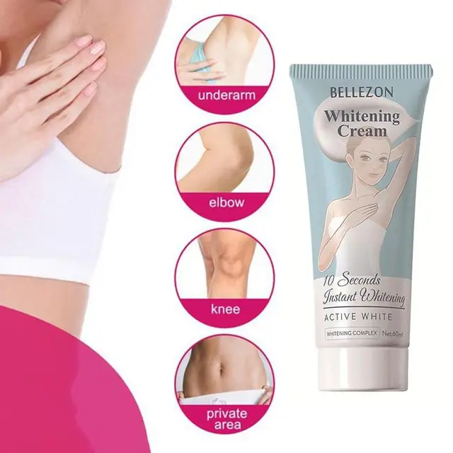 10 Seconds Whitening Cream Legs Knees Private Parts Body 60ml Armpits Whitening Cream For Women Cosmetics
