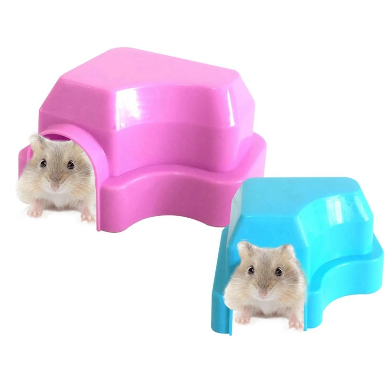 Plastic Mini Hamster House Bed Small Animal Hideout Hamster Habitat Hamster Cages Nest Shelter Small House For Cage Pet Supplies - Image 2