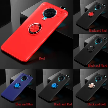 

50pcs/lot Rotary Buckle Ring Anti-Knock Invisible Stand Matte TPU Case For Xiaomi Redmi K30 Pro