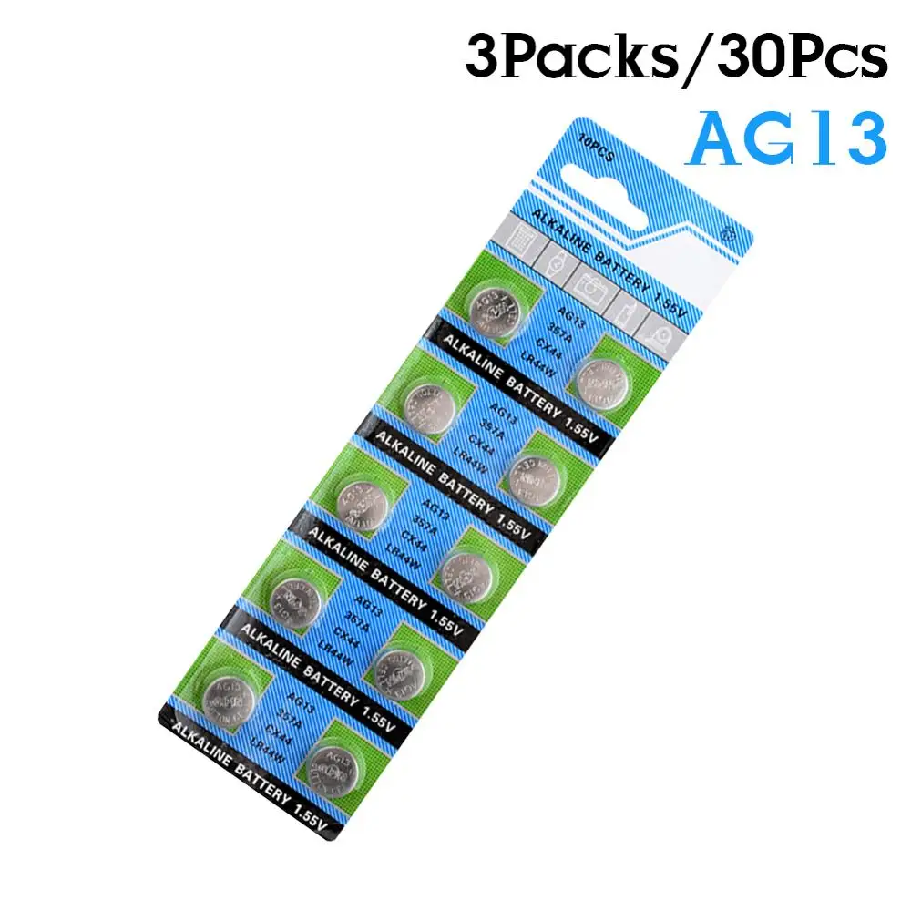 Новые 30Pcs 1,55 V LR44 A76 AG13 батареи SR1154 Щелочная монетная сотовый Батарея для часы с калькулятором игрушка дистанционного Управление высокое качество