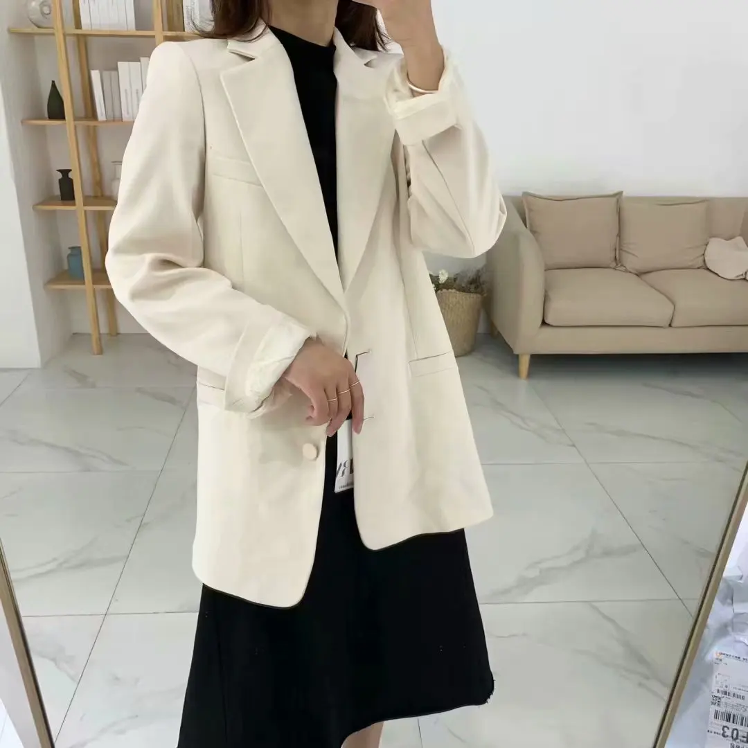 

Overplus of Goods Exported to Europe And US Light Color Autumn And Winter New Style WOMEN'S Dress-Style Coat High-waisted Elegan