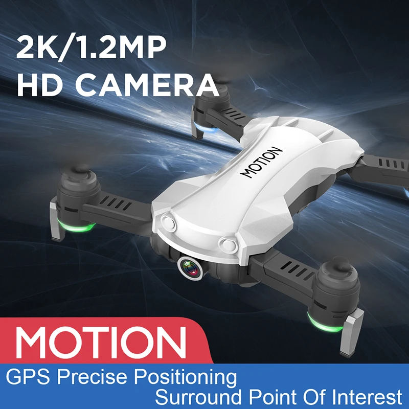 

GPS Dynamic Follow WIFI Drone Quadcopter With 2K/1200P HD Angle Camera Foldable Durable RC Drone Helicopter Toy