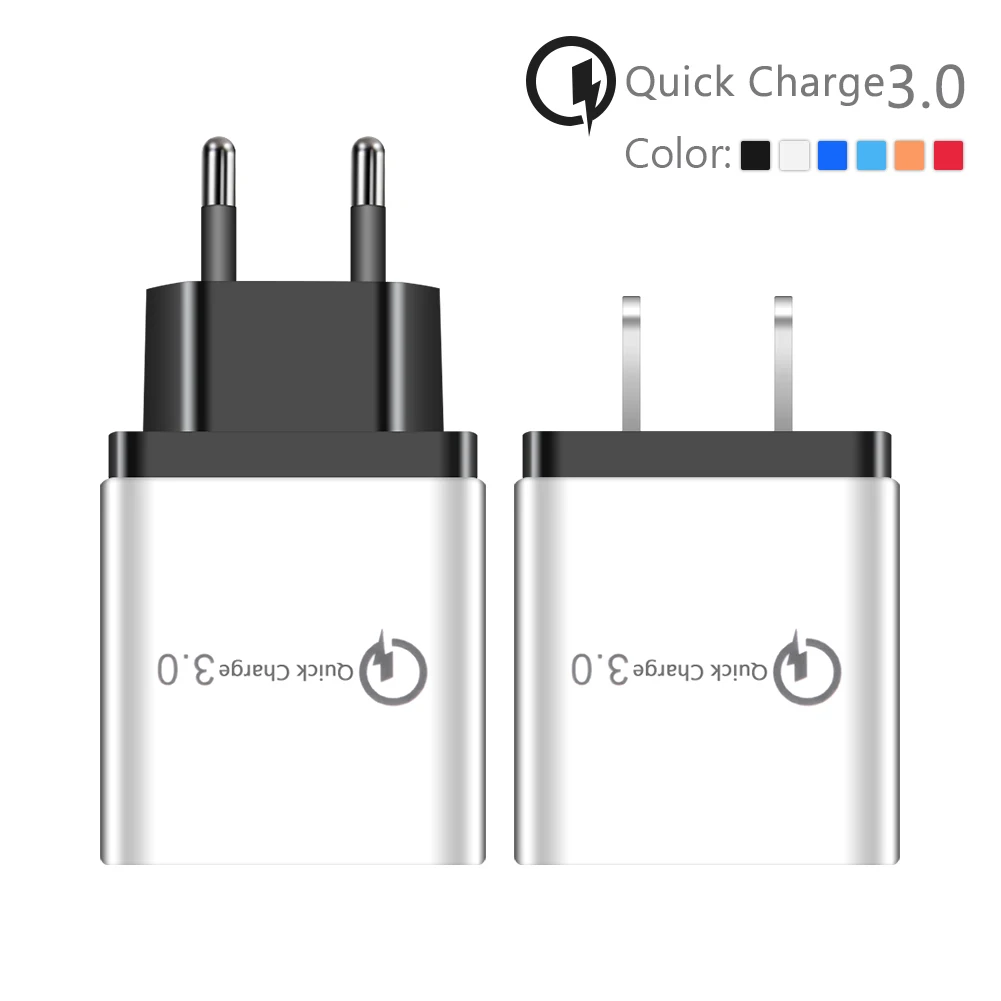 3 Порты usb Зарядное устройство Quick Charge 3,0 Быстрая зарядка Зарядное устройство 5 V/2.4A 9В/1.8A 12 V/1.5A для Iphone X 7 8 Xr samsung S10 плюс Xiaomi Mi 9