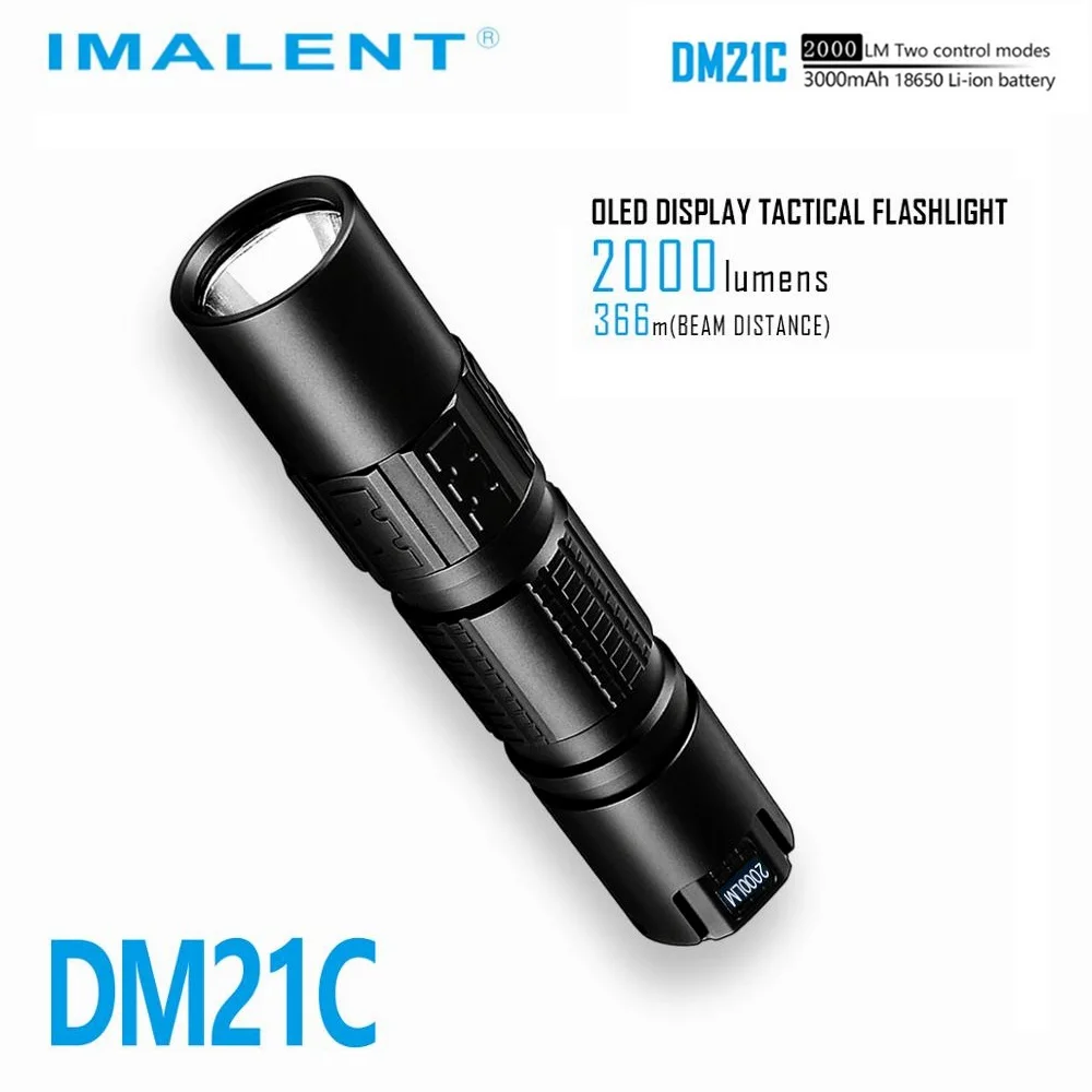 Imalent DM21C CREE погрузчик 35 HI светодиодный 2000LM мощный фонарик 366 м дальность луча 18650