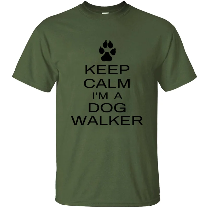 Забавная футболка с надписью keep calm i'm a dog walker, подарок для мужчин и женщин, уличная одежда для отдыха, Мужская футболка с юмором, Harajuku, футболка, топ