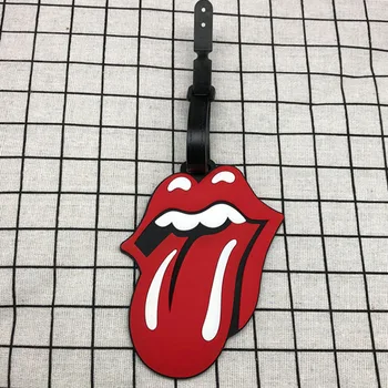 

Travel Accessories Creative Big Tongue Luggage Tag Silicone Suitcase ID Address Holder Baggage Boarding Tags Portable Label