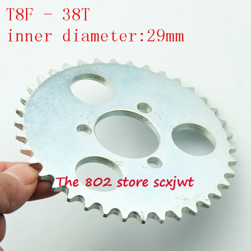 Высокое качество T8F 38 T 29 мм Серебряный 38 зуб для 43cc 49cc Minimoto мопеды скутеры 2 тактный двигатель карманный велосипед мини Quad ATV