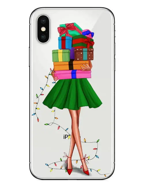 Merry Рождество Новый год мягкий чехол для телефона силиконовый TPU телефон iPhone 6 6s 7 8