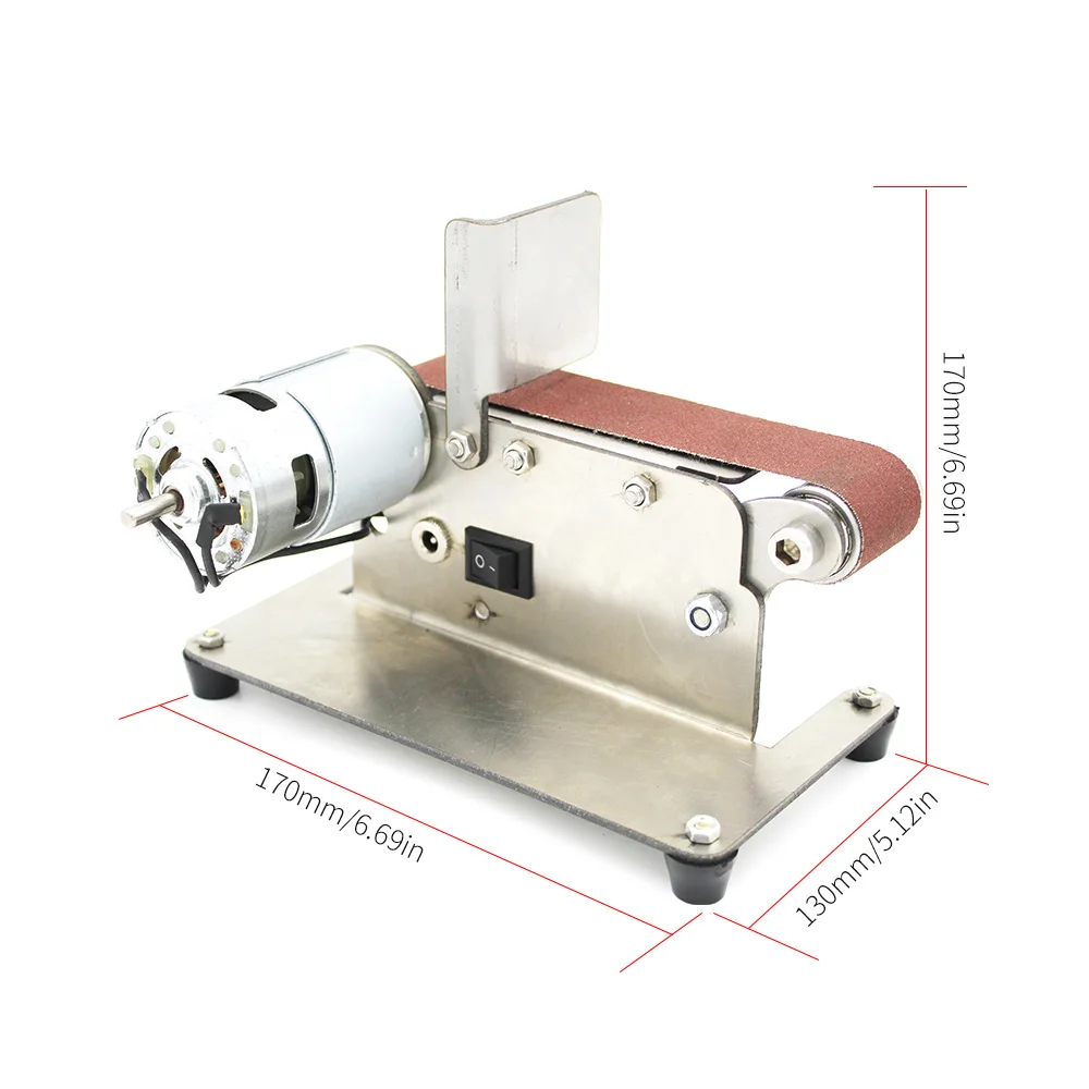 775/795/895 мотор Многофункциональный ленточно-шлифовальный станок мини Электрический ленточный шлифовальный станок DIY шлифовальная полировальная машинка