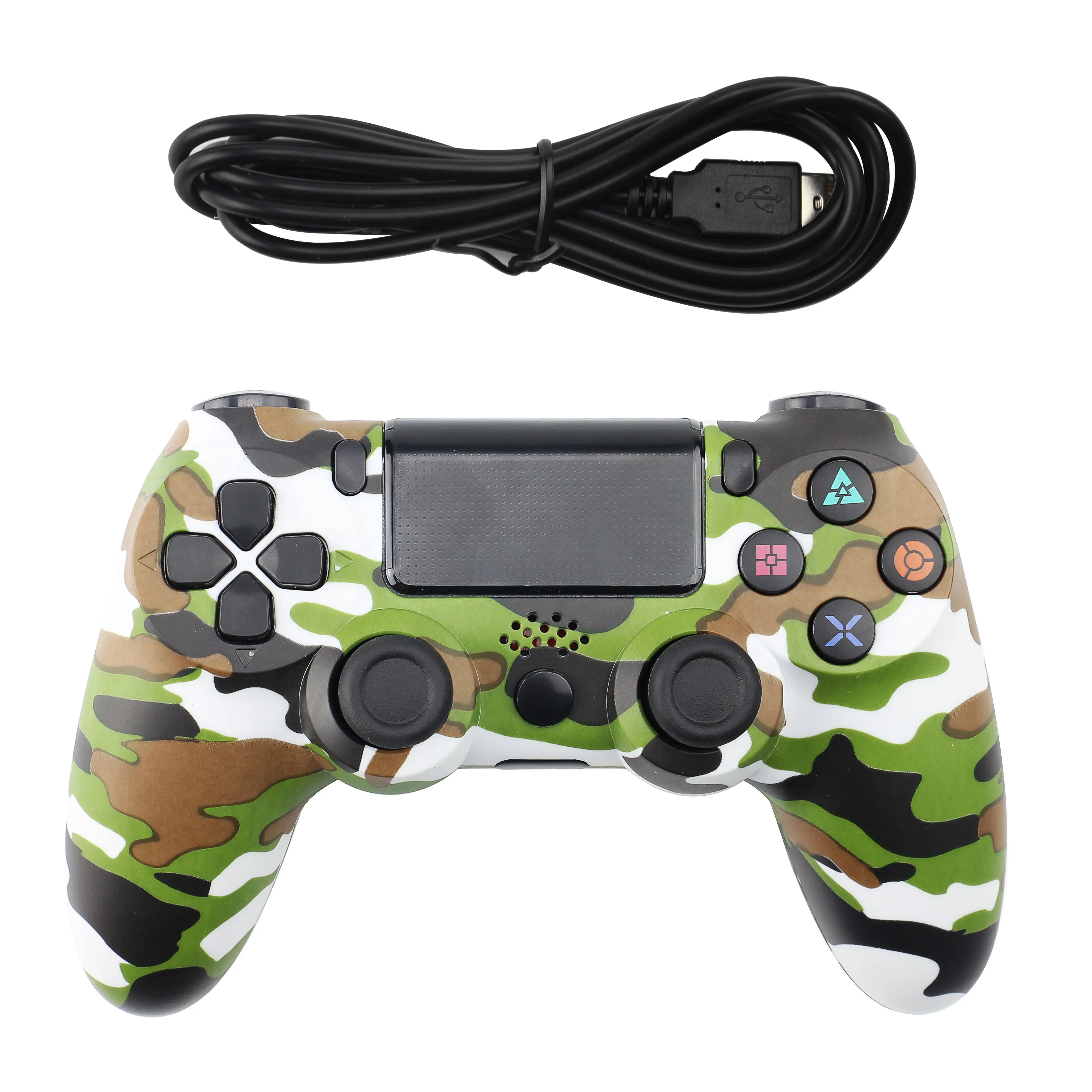 Проводной геймпад для PS4 DualShock 4 для PS3 USB контроллер для sony Playstation 4 джойстик контроллер для PS4 Игровые колодки - Цвет: Army Green Camo