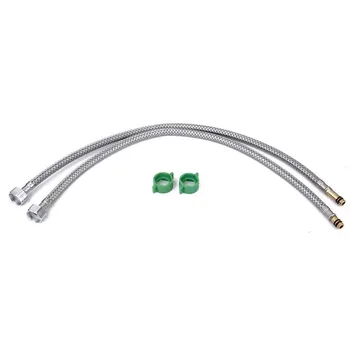 

2x 60cm Flexible Braided Stainless Steel Faucet Hose Connector