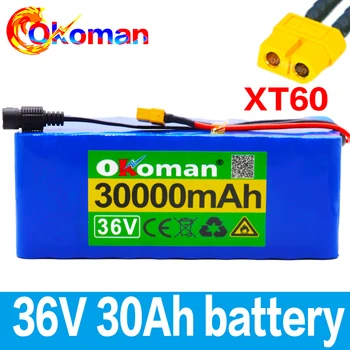 

36V 10S4P 30Ah 500W high capacity 42V 18650 lithium battery pack 30000mAh electric bicycle scooter with BMS XT60 Plug