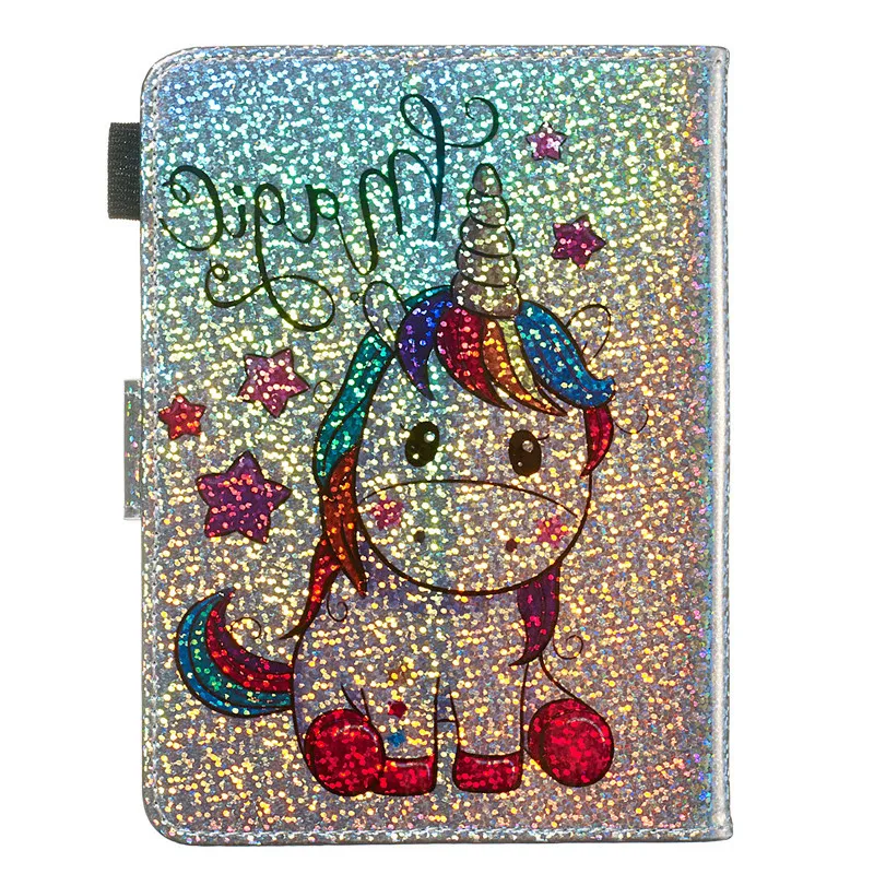 Wekays For New Kindle 658 Cartoon Glitter Leather Fundas Case For Amazon New Kindle 658 6 inch 10th Generation 2019 Cover Cases