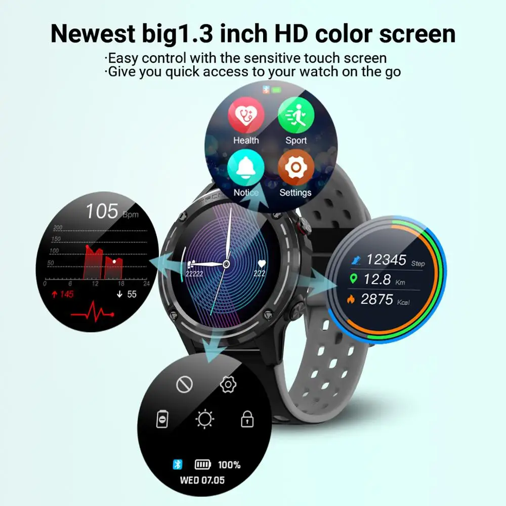 Gandley M6S smart watch 2020 men GPS  SIM Card